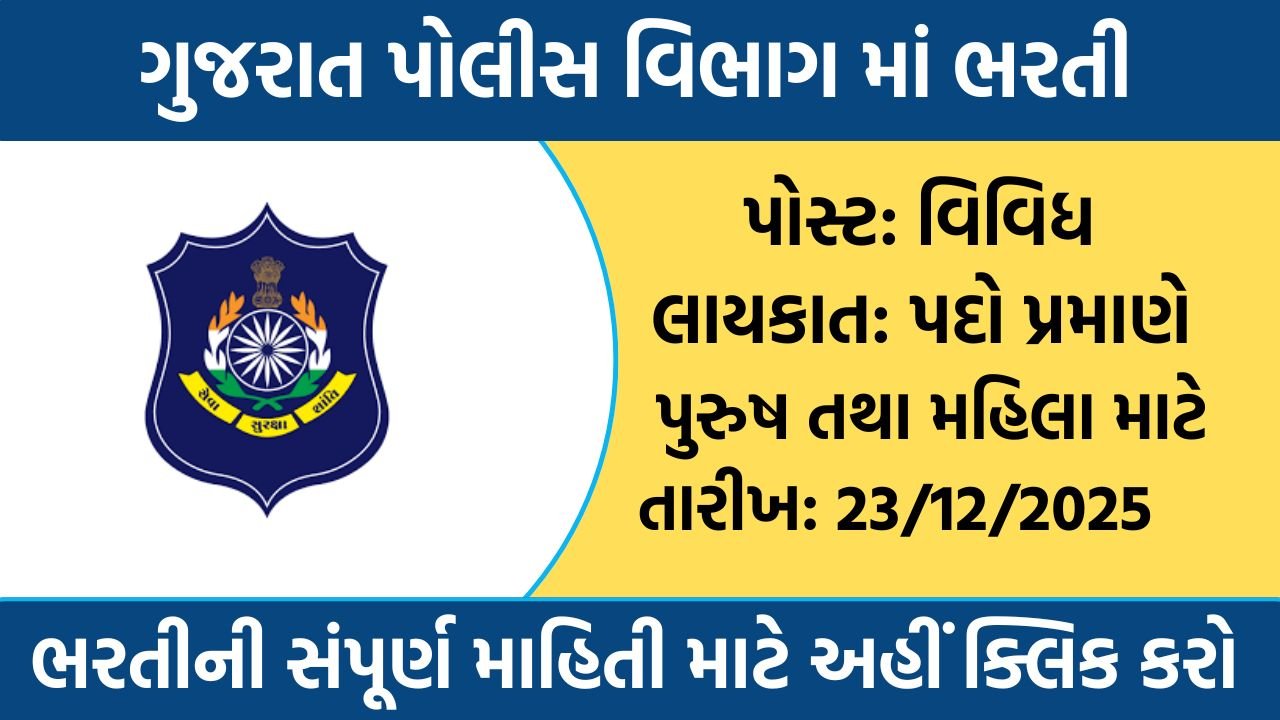 Gujarat Police Recruitment 2025